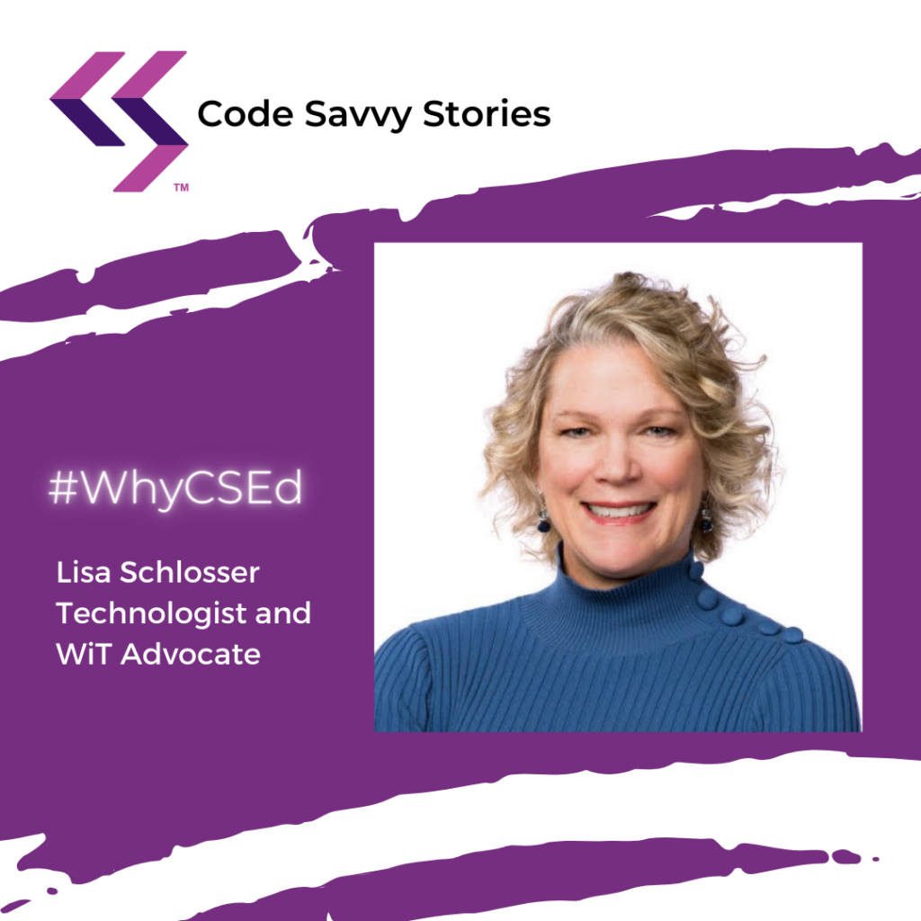 Headshot of Lisa Schlosser - technologist and women in tech advocate